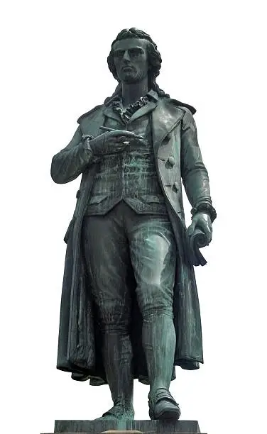 Statue of "Friedrich Schiller" in a town named "Marbach am Neckar" in Southern Germany.