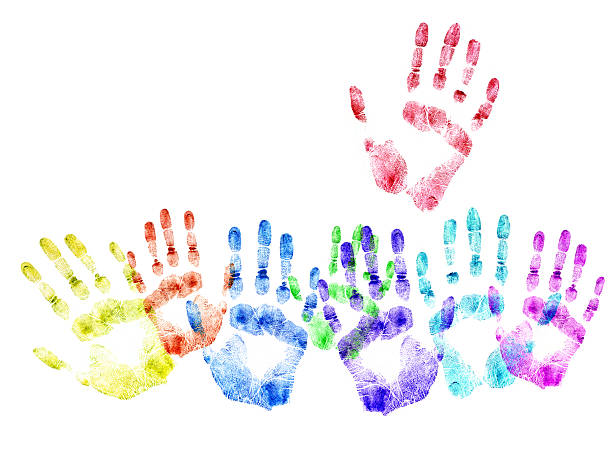 istock Color print of human hands 111909438