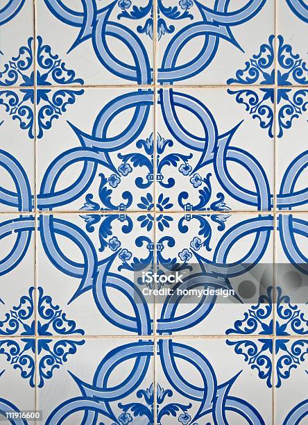 Traditional Portuguese Glazed Tiles Stock Photo - Download Image Now - Antique, Building Exterior, Color Image