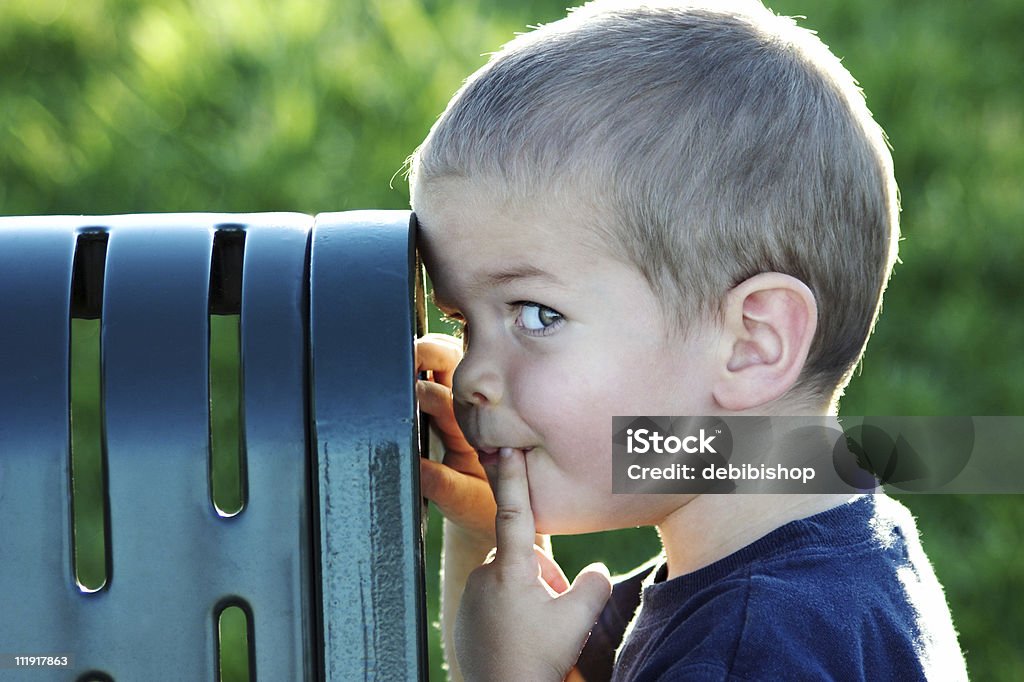 Boy with a Secret  Toddler Stock Photo