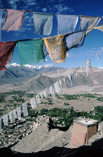 istock Prayer Flags at Leh Gompa, Ladakh 111918090