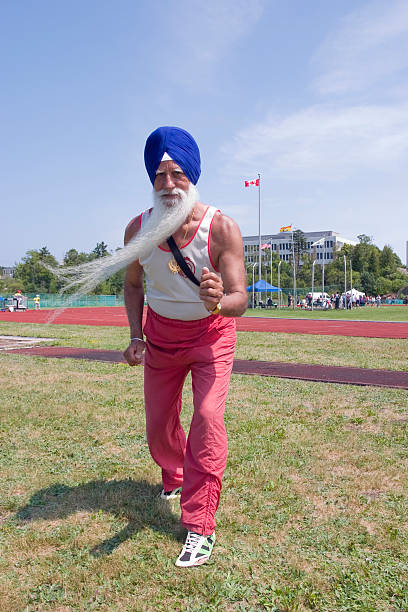 Canadian Sikh Masters Athlete stock photo