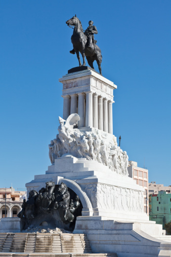 statues of the monument of Victor Emanuel II seen from Piazza Venezia in Rome; Rome, Italy