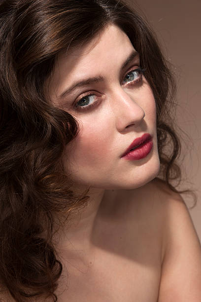 beauty portrait young woman stock photo