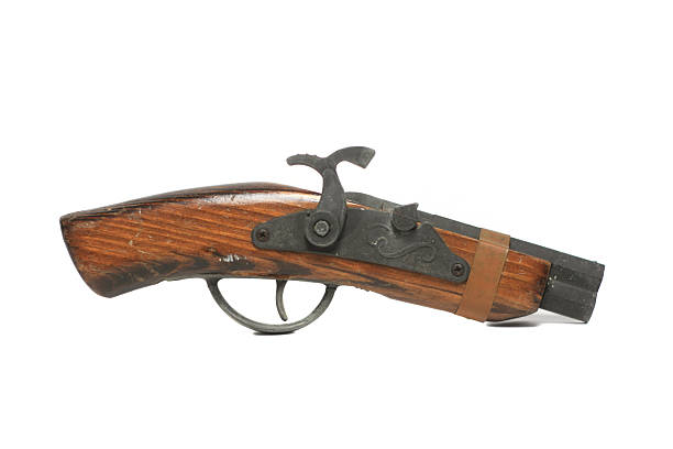 istock Flintlock Revolutionary War Pistol - White Background 111924700