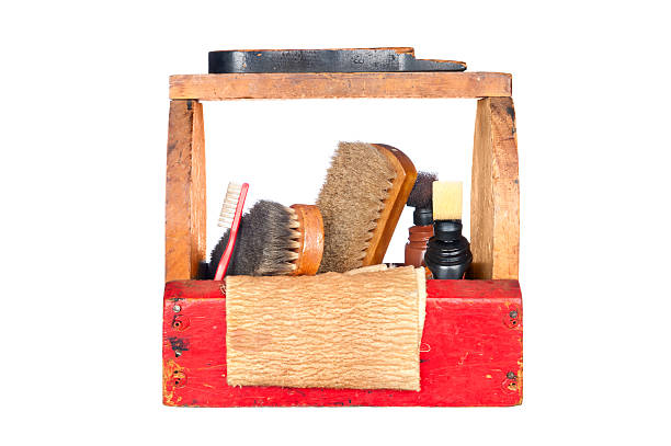 Antique shoe shine box  shoe polish stock pictures, royalty-free photos & images