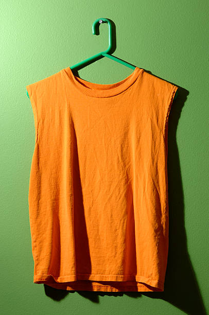 istock Orange Tank Top on Green Wall 111926950