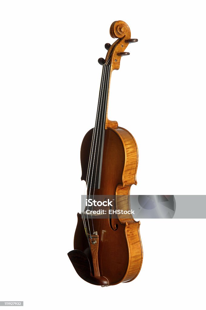 バイオリンローズウッド Tailpiece とチューニングペグ白背景 - カットアウトのロイヤリティフリーストックフォト
