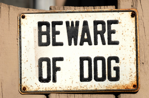 Beware of Dog sign