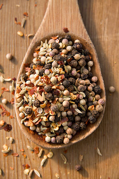 istock Wooden spoon with spices 111933388