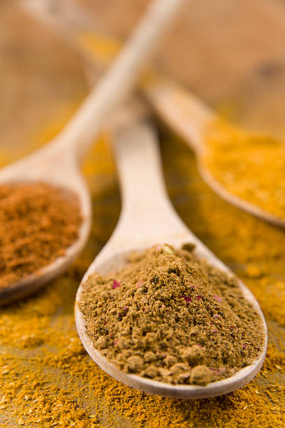 istock Curry powder on wooden spoons 111933435