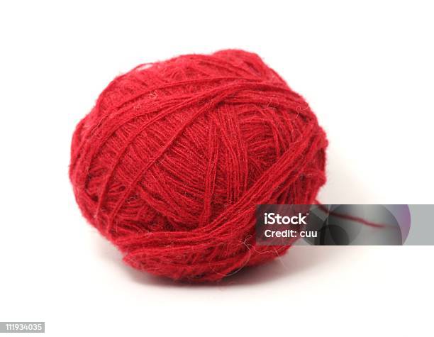 Red Clew Stock Photo - Download Image Now - Ball Of Wool, Color Image, Crochet