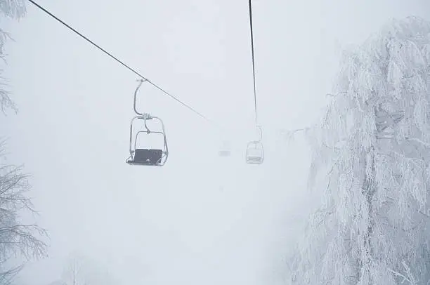 Beautiful mountain landscape in winter. Turkey - Kartepe