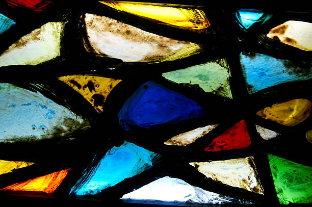 istock Fragment of a stained glass 111936807