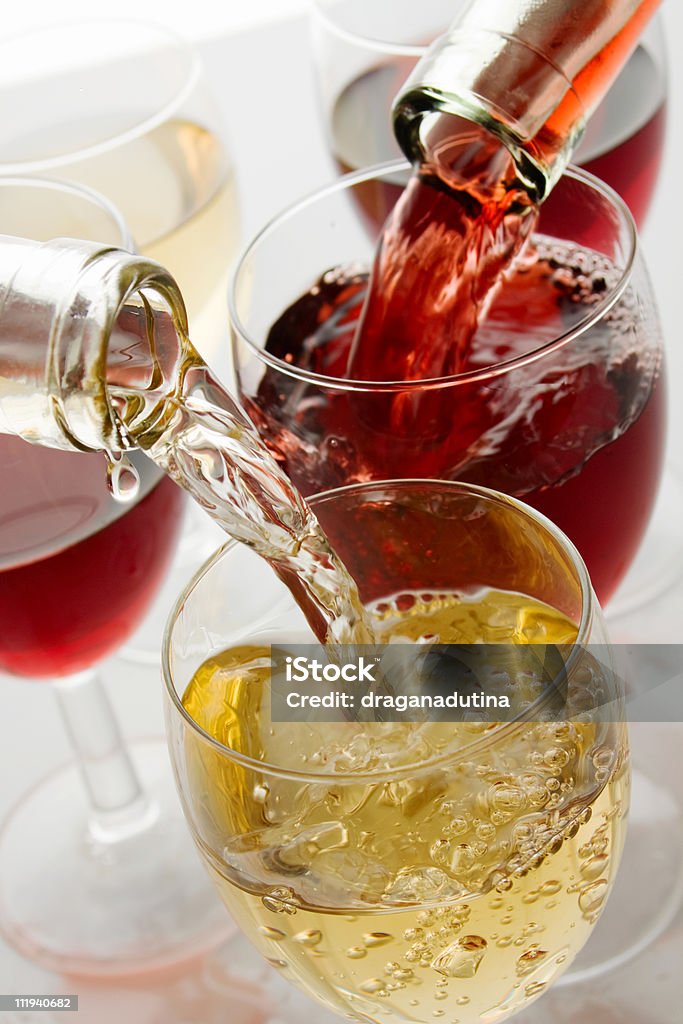 Vermelho e branco Vinho - Royalty-free Bebida Foto de stock