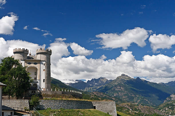 medieval castle in Aosta region, Italy.