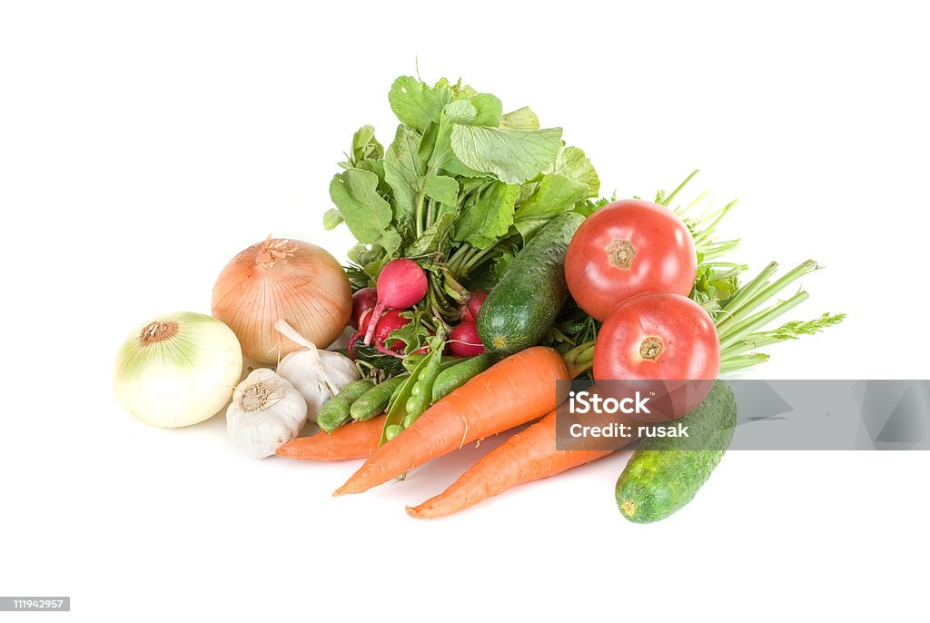 vegetables  White Background Stock Photo