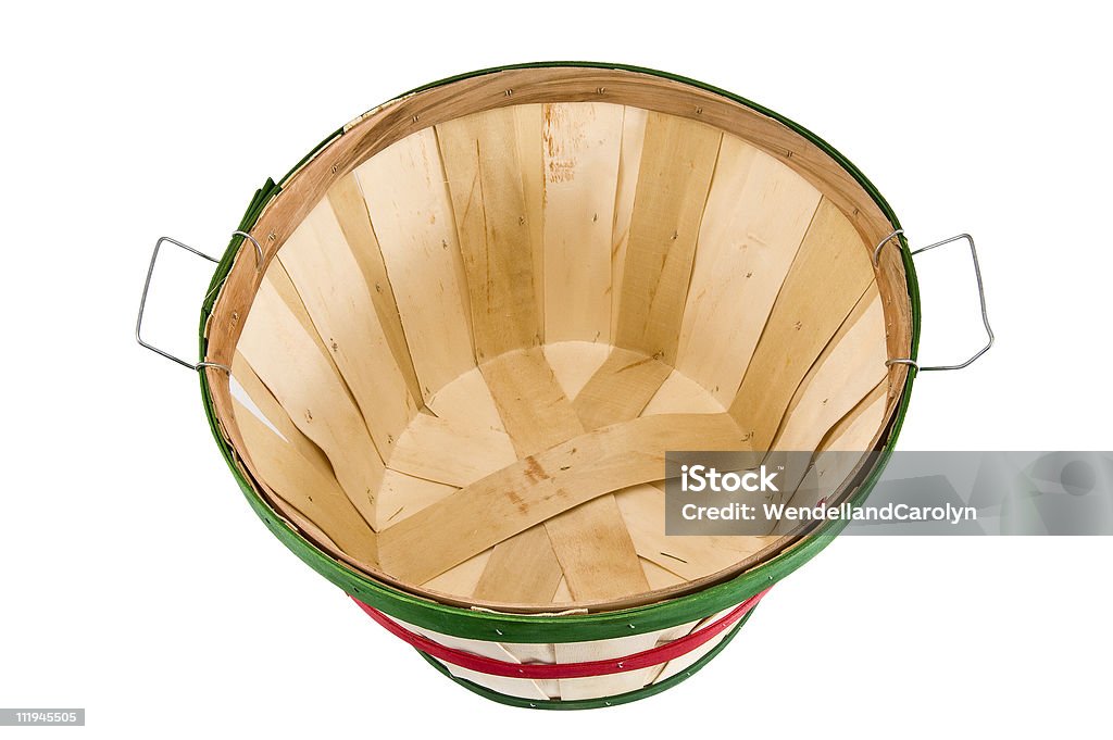 Bushel cestello in legno, isolato su bianco - Foto stock royalty-free di Agricoltura