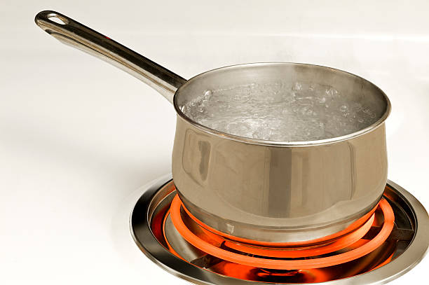 istock Pan Of Boiling Water On Hot Burner 111945743