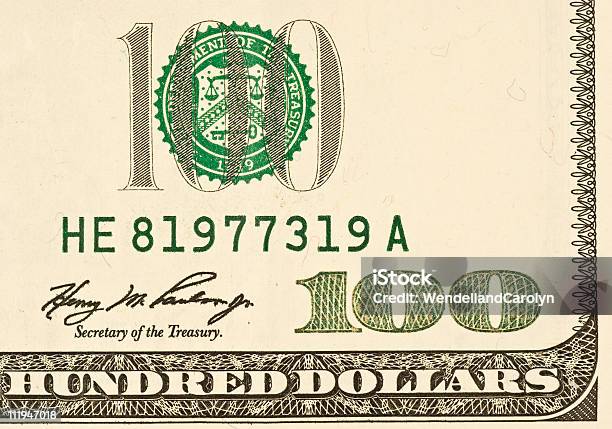 Hundertdollardetail Stockfoto und mehr Bilder von 100-Dollar-Schein - 100-Dollar-Schein, Amerikanische Währung, Bankgeschäft