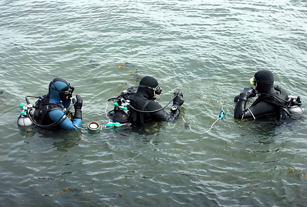 istock Trio of scuba divers 111947493