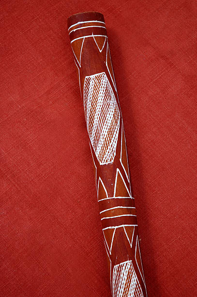 Australian didgeridoo Traditionally this instrument was made from eucalyptus branches and was naturally hollowed out by termites.You need a very special circular breathing techique to play the didgeridoo. didgeridoo stock pictures, royalty-free photos & images