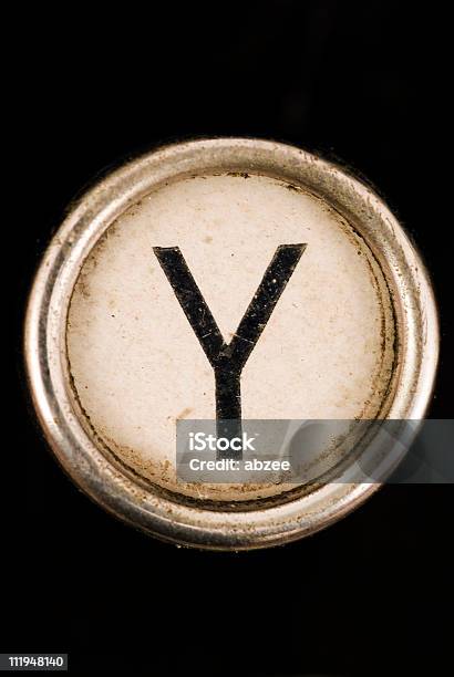 Y Key Eine Vollständige Alphabet Von Grungey Schreibmaschine Stockfoto und mehr Bilder von Altertümlich