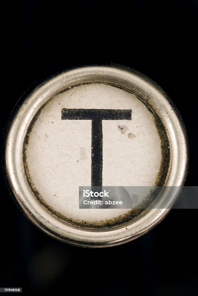 T key, eine vollständige alphabet von grungey Schreibmaschine - Lizenzfrei Alphabet Stock-Foto