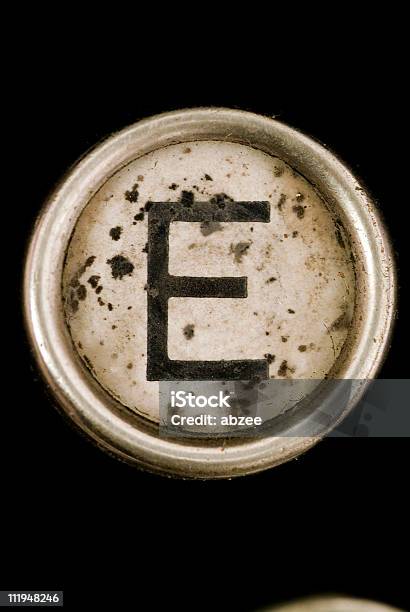 E Key Eine Vollständige Alphabet Von Grungey Schreibmaschine Stockfoto und mehr Bilder von Buchstabe E