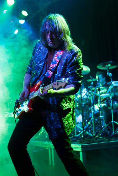 istock Musician playing the electric guitar on stage 111948745