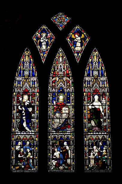 ステンドグラスの窓 - st machars cathedral ストックフォトと画像