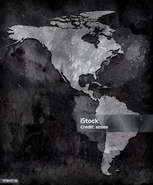 Mapa De Pizarra De Las Américas Foto de stock y más banco de imágenes de América del Sur - América del Sur, América del norte, Brasil
