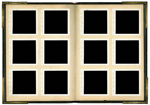 photoalbum - old paper mottled rectangular shape imagens e fotografias de stock