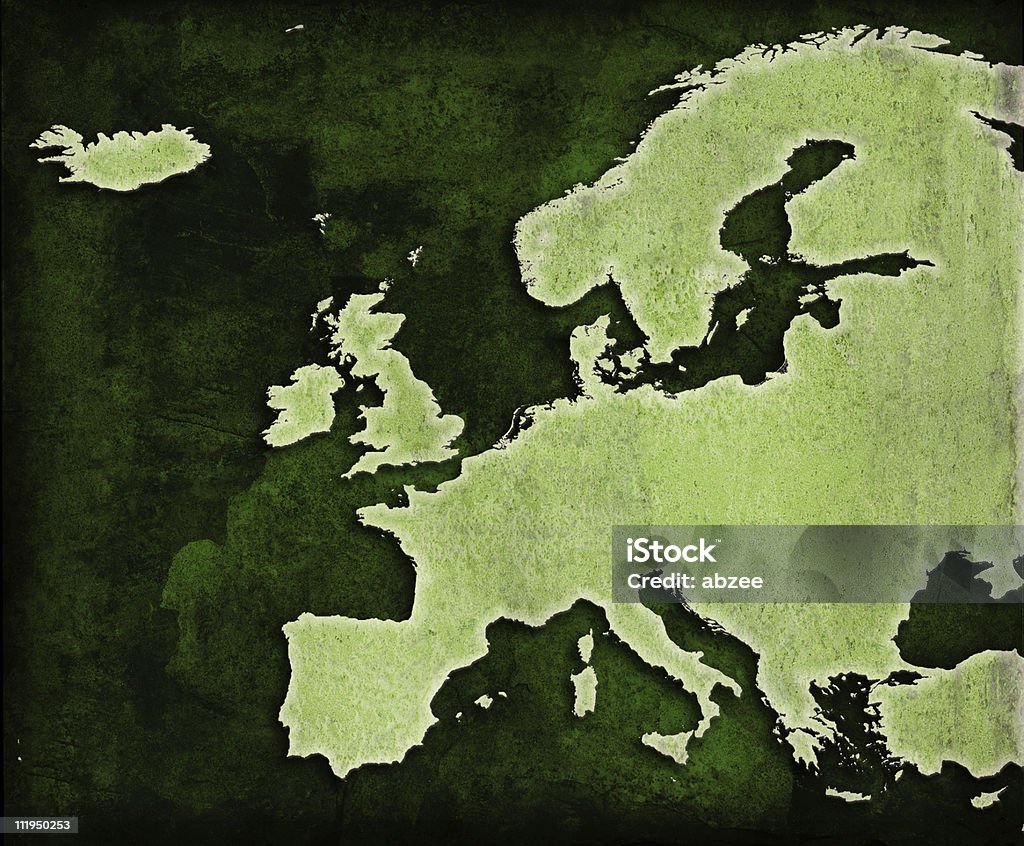 Europe carte Green World - Photo de Carte libre de droits