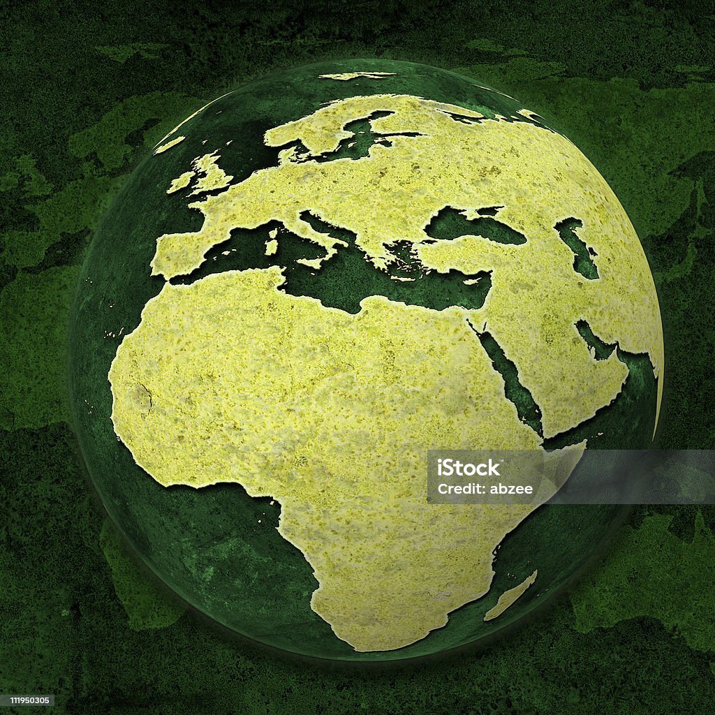 Zielony świat glob, Europa i Afryka - Zbiór zdjęć royalty-free (Afryka)