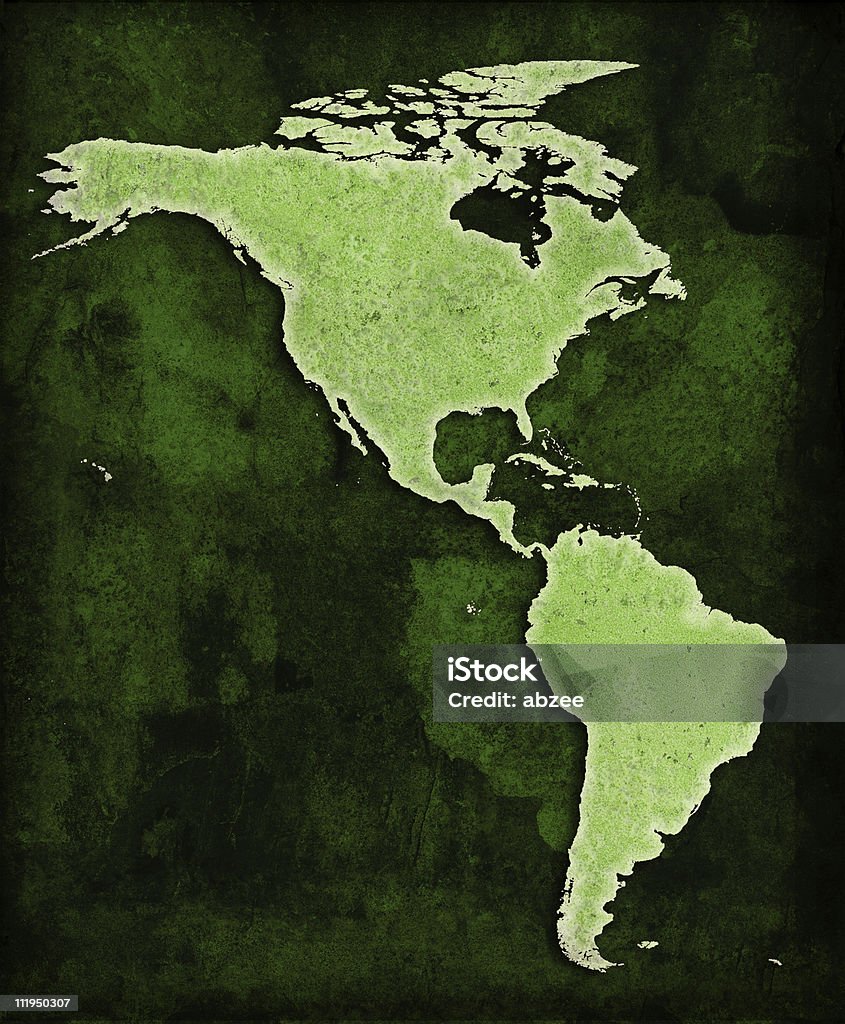 Verde mundo mapa de las Américas - Foto de stock de América del Sur libre de derechos