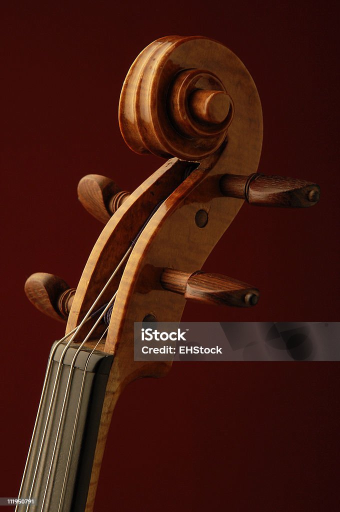 Neue Schnecke-Musik und Rosewood professionelle Bolzen auf Rot - Lizenzfrei Bluegrass-Musik Stock-Foto