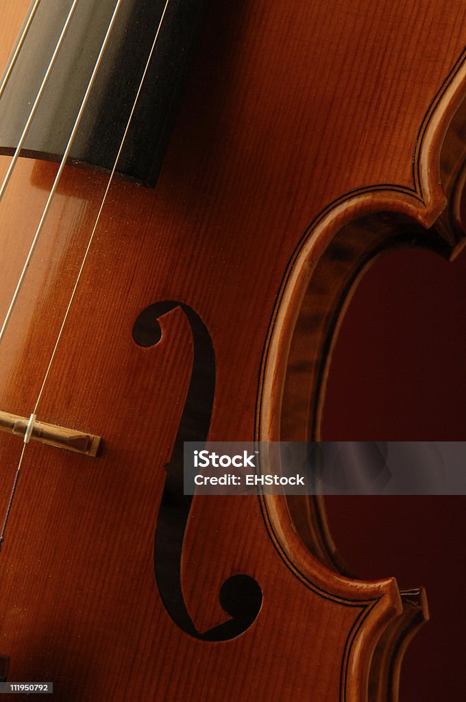 Neue Violine Detail f Loch 3/4-Länge - Lizenzfrei Braun Stock-Foto