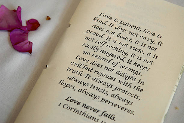 istock Love is Patient Bible Poem at Wedding Ceremony 111951098