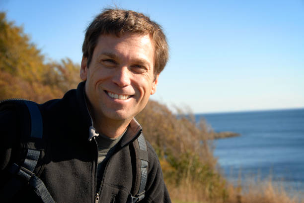 istock Male Hiker on Ocean Trail 111951189