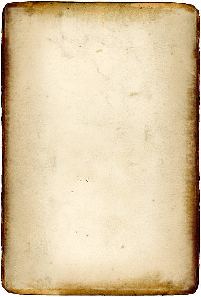 старая бумага с коричневым края - vellum document retro revival manuscript стоковые фото и изображения