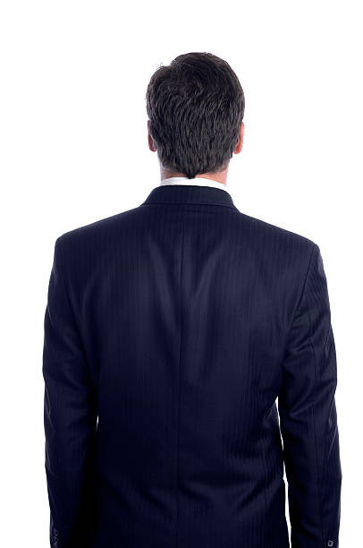 Gray suit isolated on white background