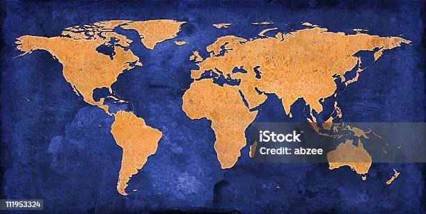 Mapa Świata Niebieski - zdjęcia stockowe i więcej obrazów Afryka - Afryka, Szkic - Kształt, Mapa świata