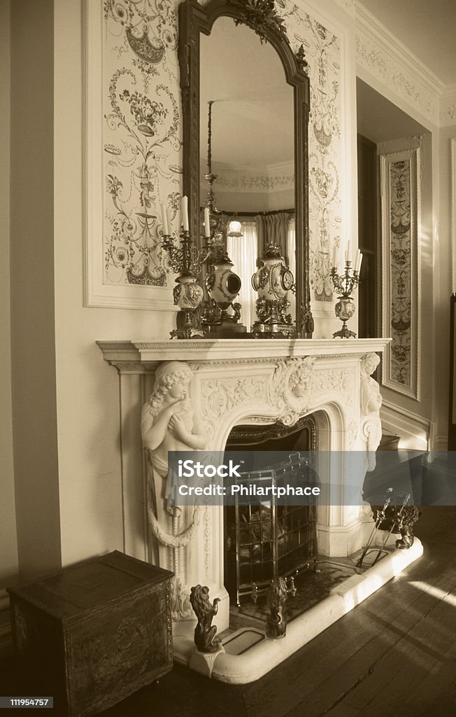 victorian fireplace  Architecture Stock Photo