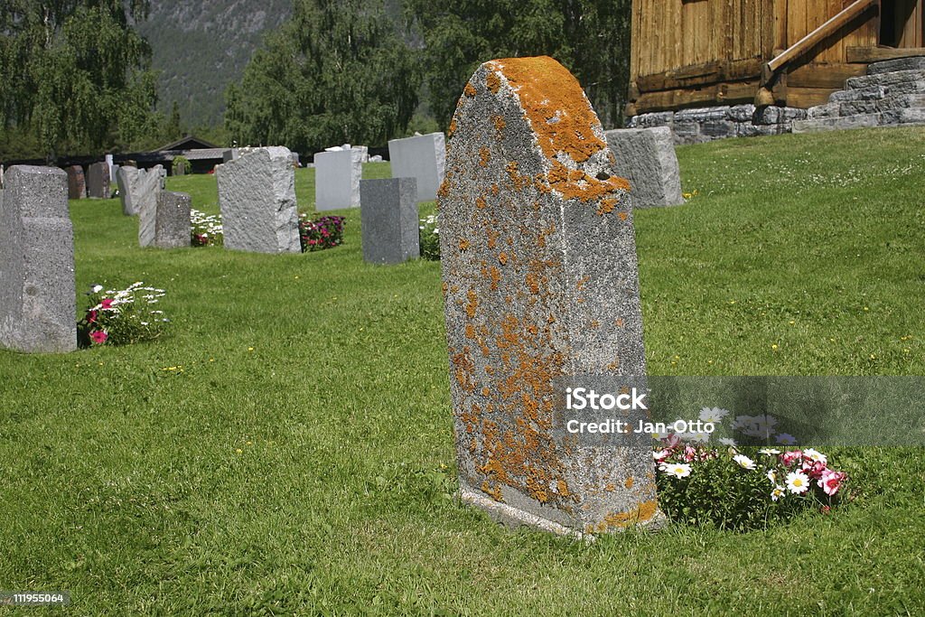 Friedhof mit tombstone - Lizenzfrei Alt Stock-Foto