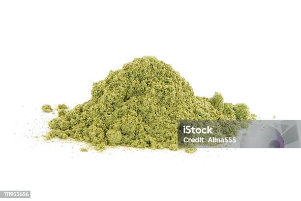 Pila De Rubbed Sage Sobre Blanco Foto de stock y más banco de imágenes de Molido - Molido, Verde - Color, Salvia
