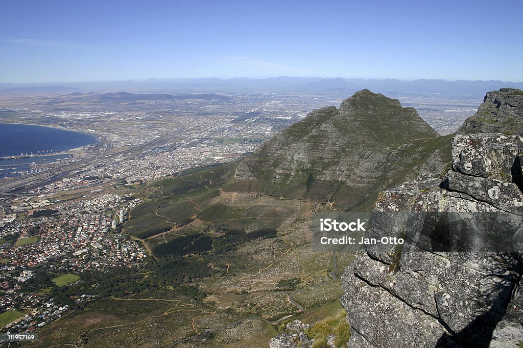 Blick auf Kapstadt und der Devil's peak - Lizenzfrei Afrika Stock-Foto