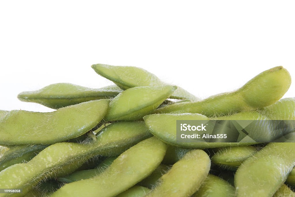 Fronteira de edamame soybeans em branco - Royalty-free Alimentação Saudável Foto de stock