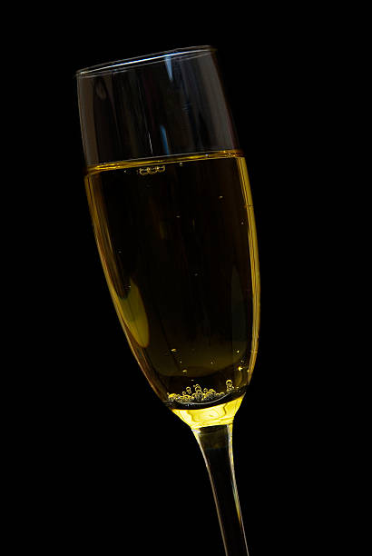 istock Champagne flute on black 111958063