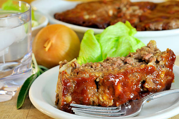 Delicious Sage Meatloaf stock photo